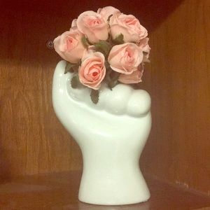 Fist shaped flower vase